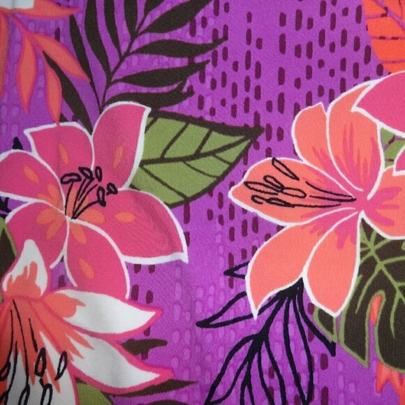 Swimsuits for All tankini top 20 stretch, tie at neck padded cups colorful NWT - Picture 6 of 8